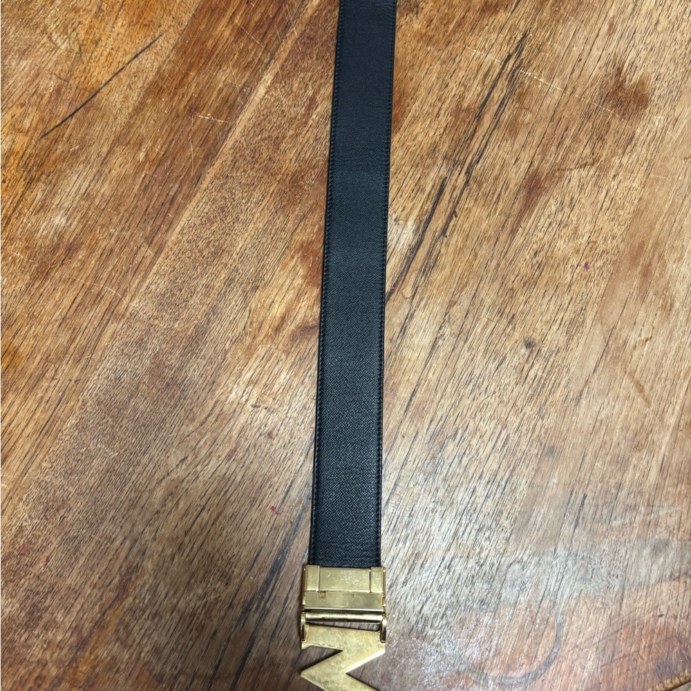 MCM Black Leather Belt - Picture 3 of 3